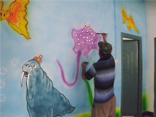 贵阳幼儿园墙绘,幼儿园手绘墙