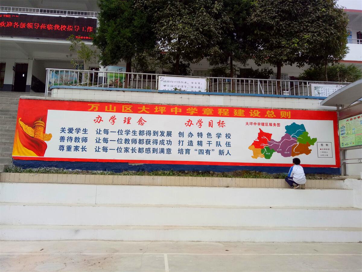 铜仁万山校园文化墙彩绘